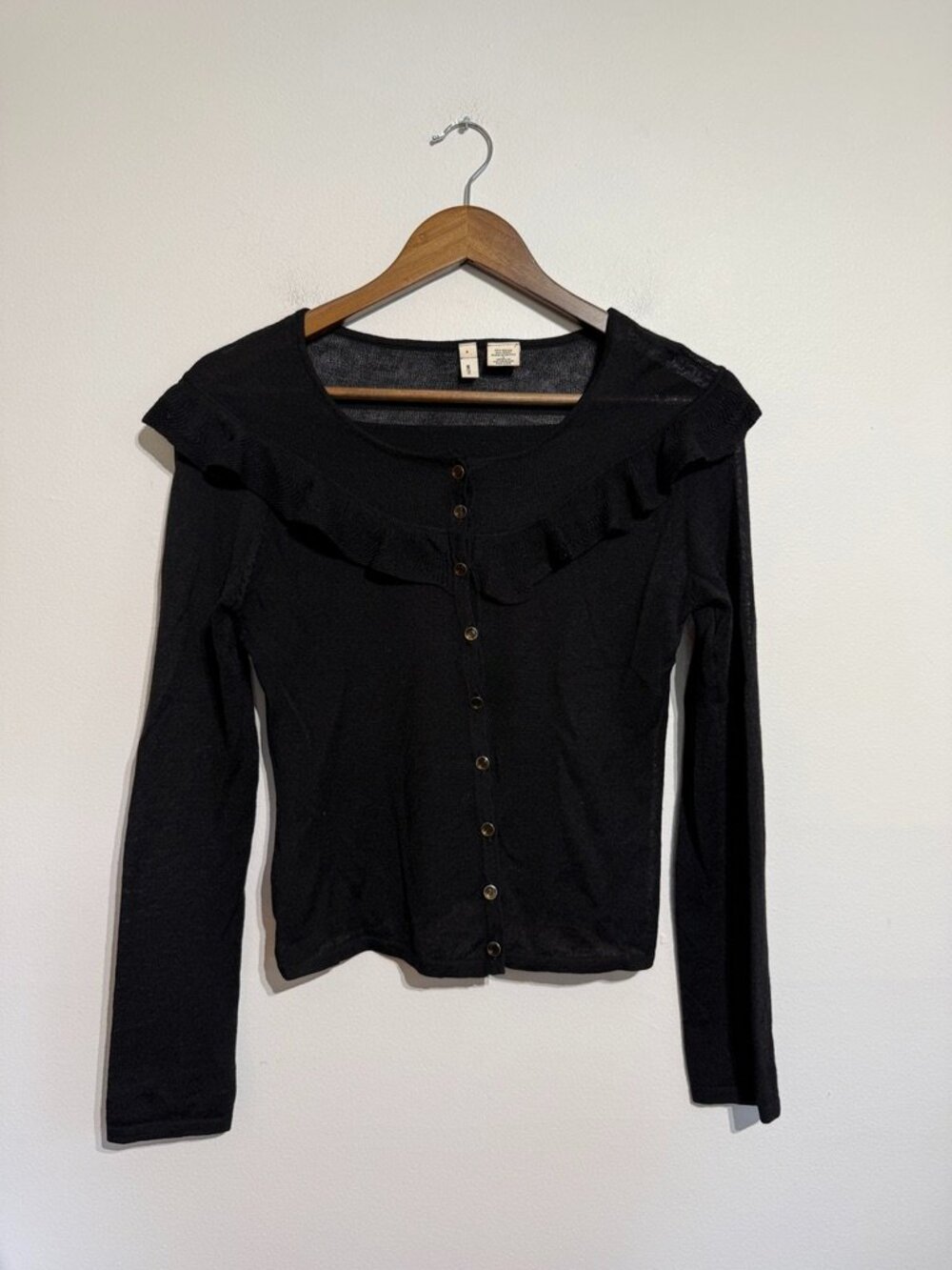 Anthropologie Moth Wool Blend Cardigan Knit Sweater, medium